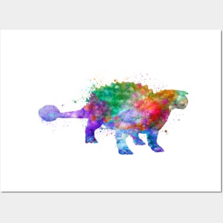 Ankylosaurus in watercolor Posters and Art